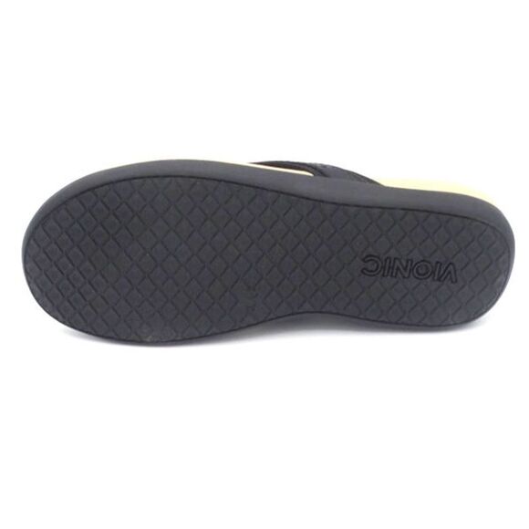 Vionic Leather Thong Sandals Tide Sally Black - Medium - Picture 4 of 5